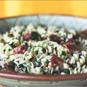 Sizzling Herb Pasta w/White Beans & Crisp Smoked Bacon